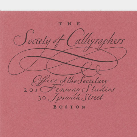 [The Society of Calligraphers envelope] (W.A. Dwiggins)