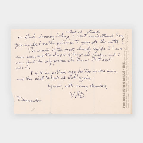 [a letter from W.A. Dwiggins to Edward Karr + a postcard and an envelope]