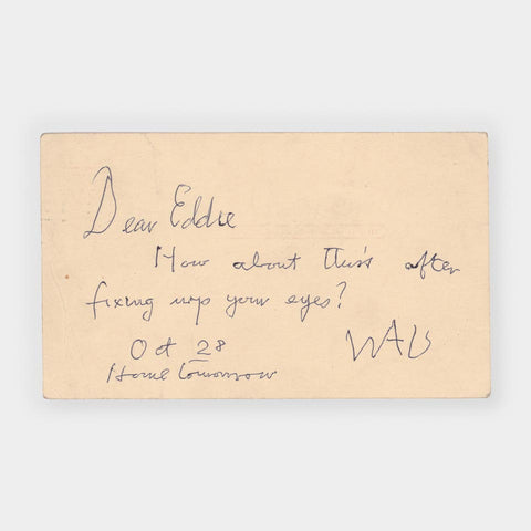 [a letter from W.A. Dwiggins to Edward Karr + a postcard and an envelope]