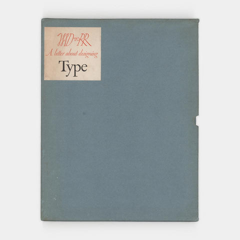 WAD to RR: A letter about designing type