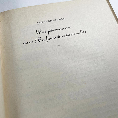 Was jedermann vom Buchdruck wissen sollte (Jan Tschichold)