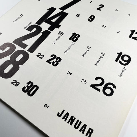 Typografische Kalenderblätter (12 Typographic Calendar Pages for 1975)