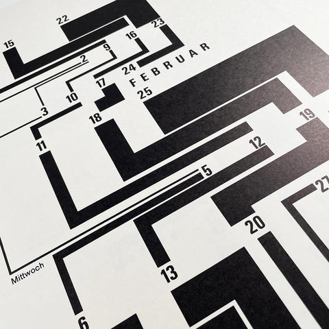 Typografische Kalenderblätter (12 Typographic Calendar Pages for 1975)