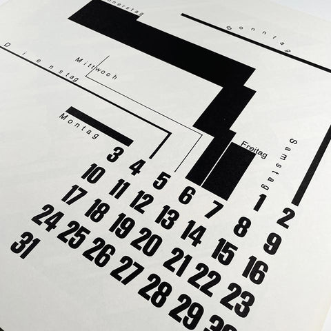 Typografische Kalenderblätter (12 Typographic Calendar Pages for 1975)