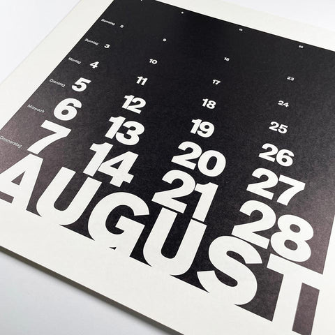 Typografische Kalenderblätter (12 Typographic Calendar Pages for 1975)