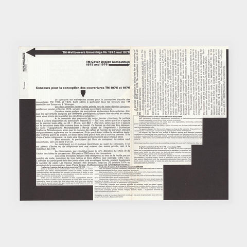 Typografische Monatsblätter Cover competition (Wofgang Weingart)