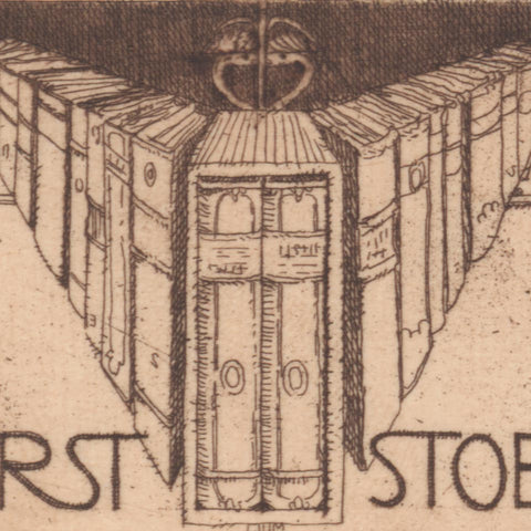 [a bookplate for Horst Stobbe by Hubert Wilm]