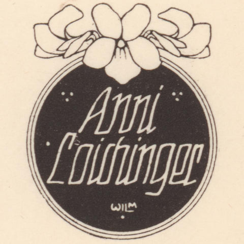 [a bookplate for Anni Loichinger by Hubert Wilm]