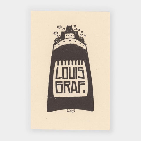 [a bookplate for Louis Graf by Hubert Wilm]