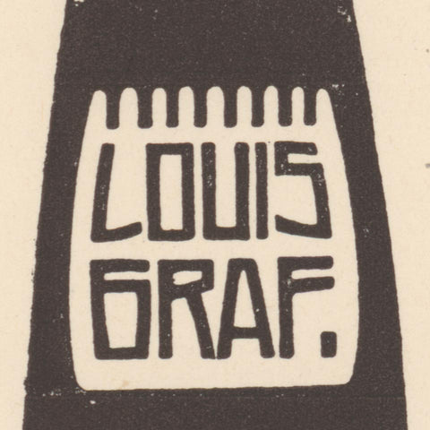 [a bookplate for Louis Graf by Hubert Wilm]