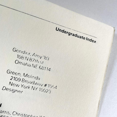 [Yale School of Art Graphic Design alumni directory, 1984]