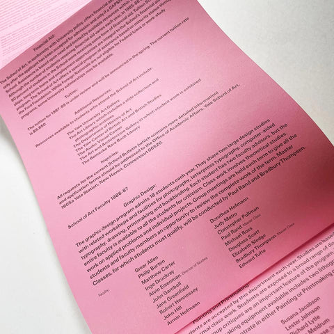 Yale University School of Art Graduate Program (Paul Rand)