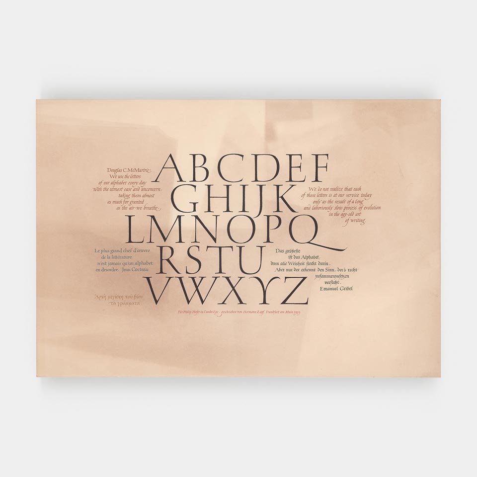 An alphabet by Hermann Zapf for Philip Hofer] – Katherine Small