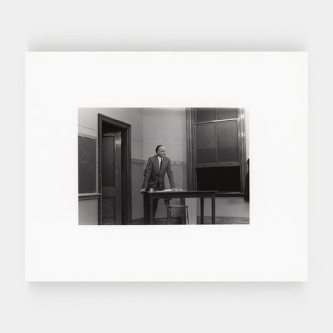[9 silver prints of Hermann Zapf at R.I.T. in the 1970s]