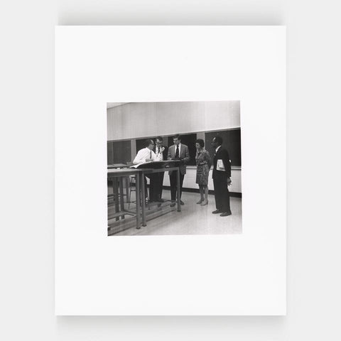 [9 silver prints of Hermann Zapf at R.I.T. in the 1970s]