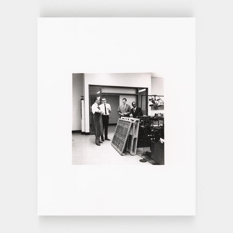 [9 silver prints of Hermann Zapf at R.I.T. in the 1970s]