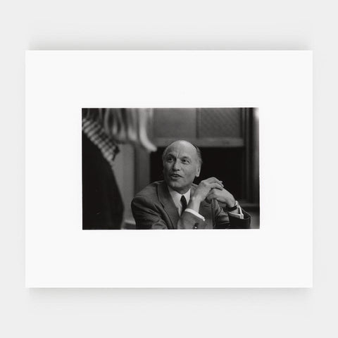 [9 silver prints of Hermann Zapf at R.I.T. in the 1970s]