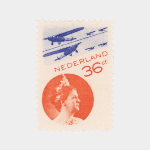 Queen Wilhelmina Air Mail Stamp (Piet Zwart)