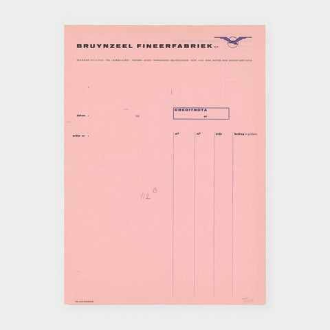 [4 Bruynzeel Fineerfabriek N.V. letterheads and forms designed by Piet Zwart]