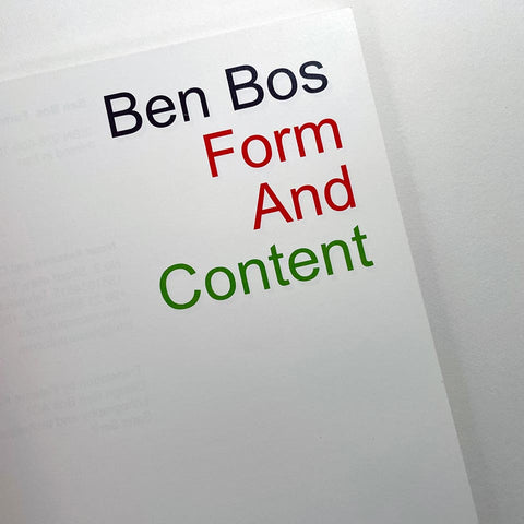 Ben Bos: Form and Content