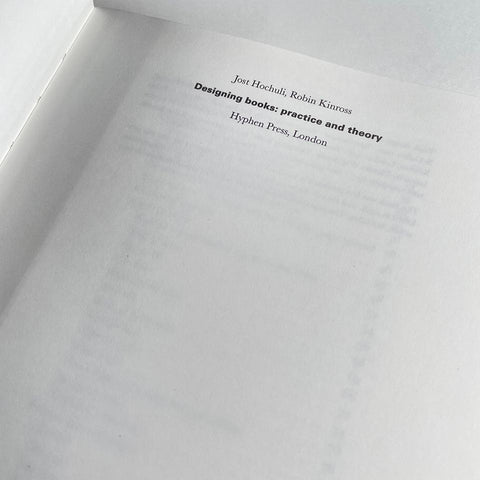 Designing Books: Practice and Theory