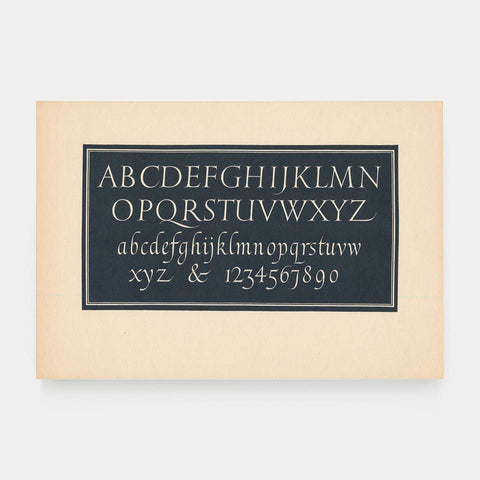 [Alphabet engraved by Leo Wyatt of Bristol, England]