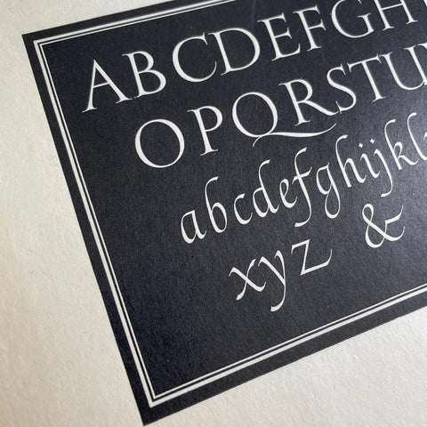 [Alphabet engraved by Leo Wyatt of Bristol, England]
