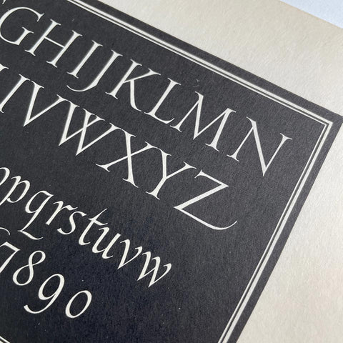 [Alphabet engraved by Leo Wyatt of Bristol, England]