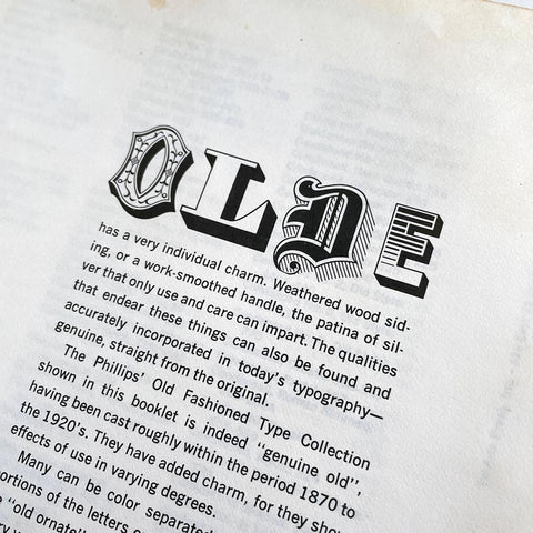 Olde Type Faces at Tri-Arts Press