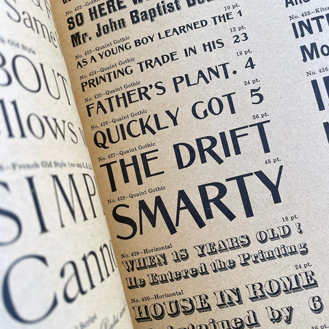 Olde Type Faces at Tri-Arts Press