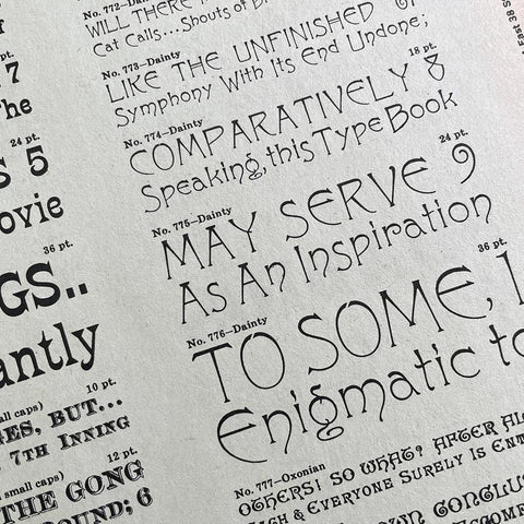 Olde Type Faces at Tri-Arts Press