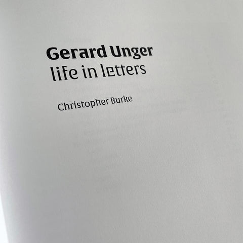 Gerard Unger: Life in Letters