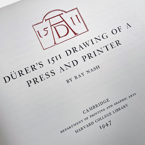 Dürer’s 1511 Drawing of a Press and Printer